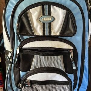 Mudd Kids' Backpack in Blue, Black, and White